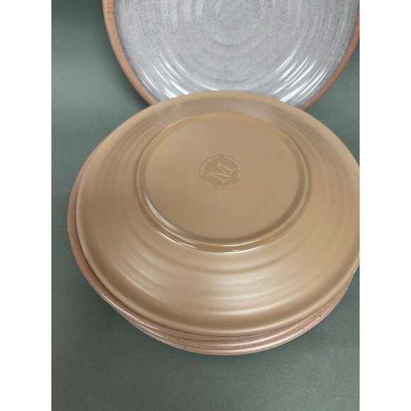 100% Melamine Salad Plates Shatter Proof Dishwasher Safe Brown Purple Lot of 6 - Picture 4 of 5
